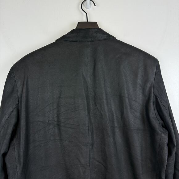 Napoleon Soft Leather Sportcoat Blazer Black Jacket - 42 - Picture 8 of 11